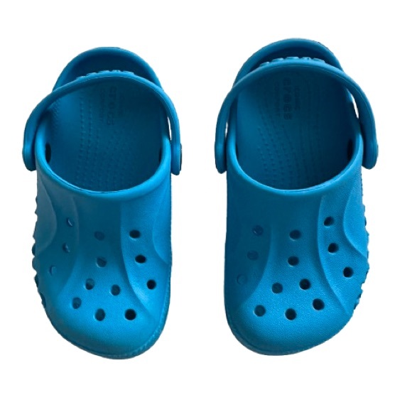 CROCS Toddler Boy's Sz 10 Bright Blue Slip-On Robber Clogs Water Shoes - Picture 2 of 13